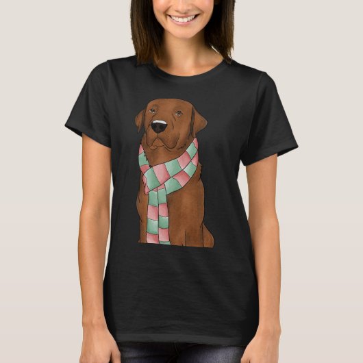 キツネマフラーを取り付けたクリスマスレボ Tシャツ (正面)