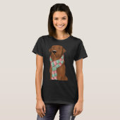 キツネマフラーを取り付けたクリスマスレボ Tシャツ (正面フル)