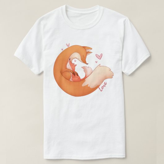 キツネママとベビーTシャツ Tシャツ (デザイン正面)