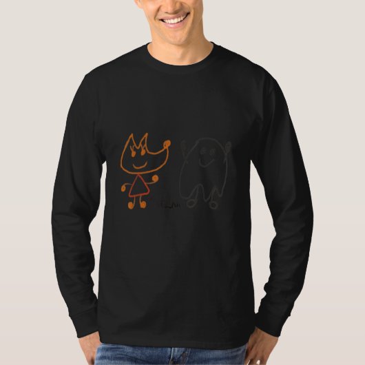 キツネミーツ幽霊メンズウィメンズキッズ Tシャツ (正面)