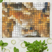 キツネモザイク キッチンタオル (折り畳み)