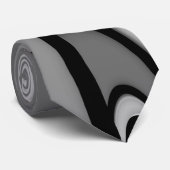 キツネモダンアートデザインインシルバー ネクタイ (ロール)