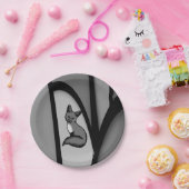 キツネモダンアートデザインインシルバー ペーパープレート (パーティー)