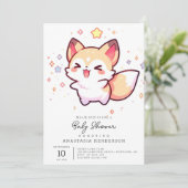 キツネモダンベビーシャワー 招待状 (スタンド正面)