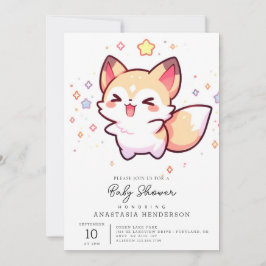 キツネモダンベビーシャワー 招待状