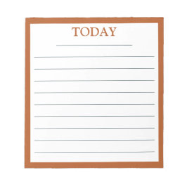 キツネモダン茶色のフレームグリーン今日のタスク一覧 ノートパッド