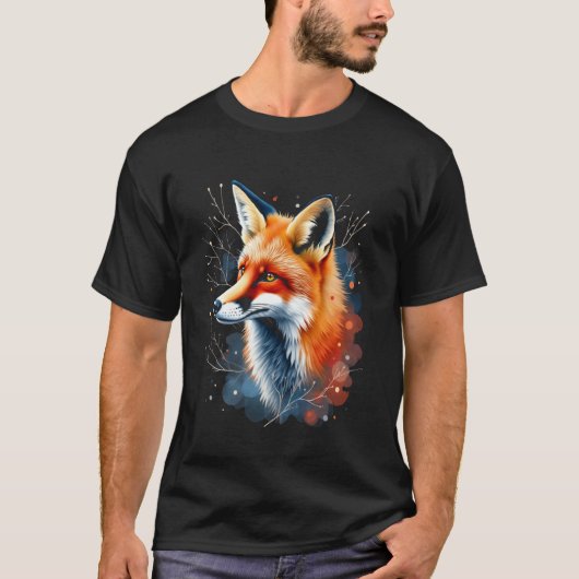 キツネモチーフ Tシャツ (正面)