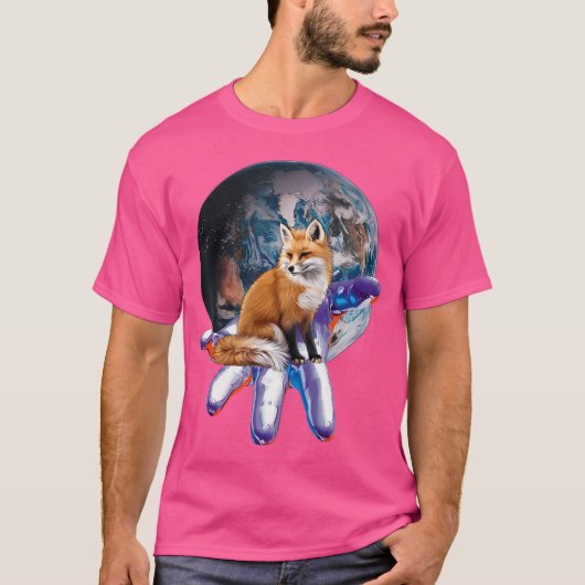 キツネモチーフ Tシャツ (正面)