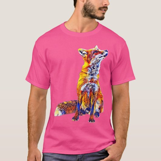 キツネモチーフ Tシャツ (正面)
