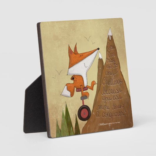 キツネユニサイクリスト – 征服者よりも多い フォトプラーク (正面)