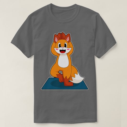 キツネヨガメディテーション Tシャツ (デザイン正面)