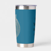 キツネラインアートロゴシンボル編集可能 保温保冷タンブラー (左面)