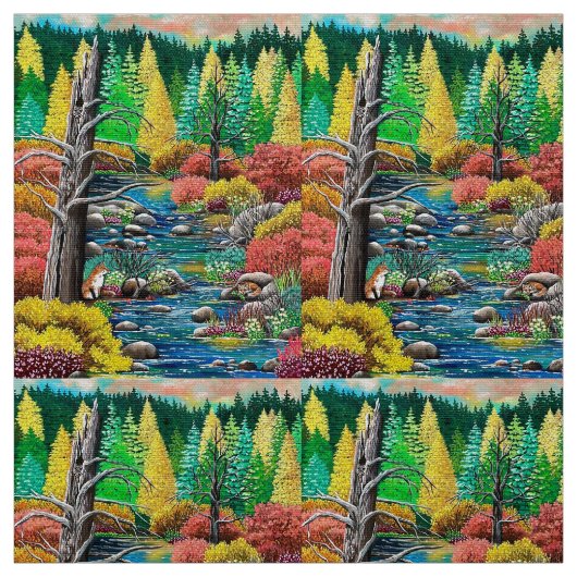 キツネラブ ファブリック (見本)