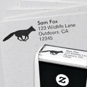 キツネランニングシルエットワイルドライフ差出人住所 セルフインキングスタンプ