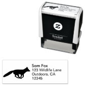 キツネランニングシルエットワイルドライフ差出人住所 セルフインキングスタンプ (インサイチュ)