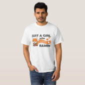 キツネラーメン甘食べ動物パスタ Tシャツ (正面フル)