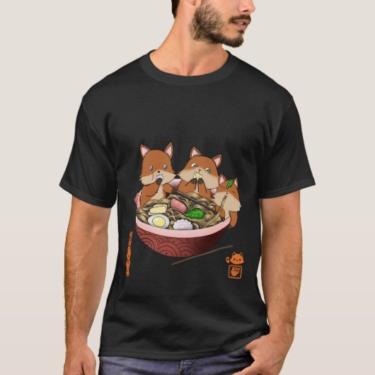 キツネラーメン Tシャツ (正面)