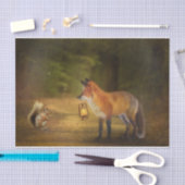 キツネリス秋の森 薄葉紙 (クラフト)