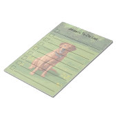 キツネレッドイエローラブラドールレトリエバードッグ ノートパッド (アングル)