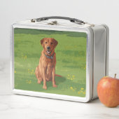 キツネレッドイエローラブラドールレトリーバードッグ メタルランチボックス (インサイチュ)