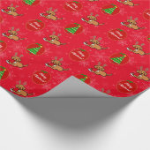 キツネレッドラブラドールとサンタクリスマスマンガ ラッピングペーパー (コーナー)