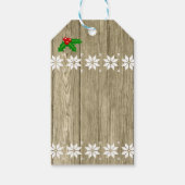 キツネレッドラブラドールクリスマスエバーグリーンサンタハット ギフトタグ (裏面)