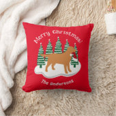 キツネレッドラブラドールクリスマスエバーグリーン装飾用クッション クッション (ブランケット)