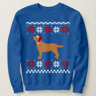 キツネレッドラブラドールシルエットサンタクリスマス スウェットシャツ