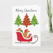 キツネレッドラブラドールシルエット カード (正面)