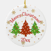 キツネレッドラブラドールシルエット セラミックオーナメント (裏面)