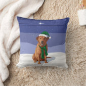 キツネレッドラブラドールリトリエバークリスマスドッグ クッション (ブランケット)