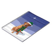 キツネレッドラブラドールリトリエバークリスマスドッグ ノートブック (左側)