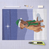 キツネレッドラブラドールリトリエバークリスマスドッグ 薄葉紙 (クラフト)