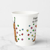 キツネレッドラブラドール紙吹雪誕生日パーティー 紙コップ (右)