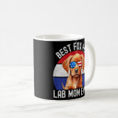 キツネレッドラボママラブラドールレトリバーヴィンテージレトロF コーヒーマグカップ (正面右)