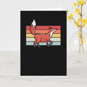 キツネレトロヴィンテージ カード (黄色い花)