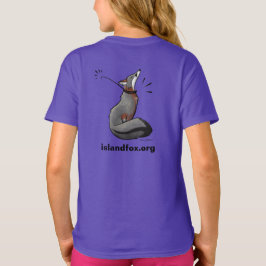 キツネロゴカラーガールズTシャツステイシベイカーアートバック Tシャツ