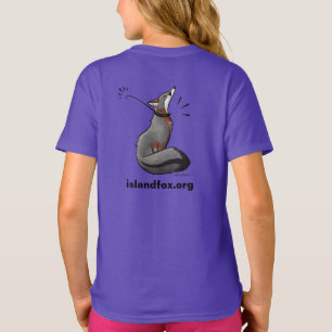 キツネロゴカラーガールズTシャツステイシベイカーアートバック Tシャツ