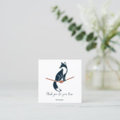 キツネロープシーバリ訪問カード スクエア名刺 (スタンド正面)