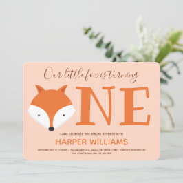 キツネワンファースト誕生日 招待状