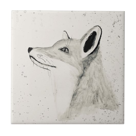 キツネヴィンテージ森林動物タイル タイル (正面)