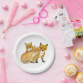 キツネ三連子 ペーパープレート (パーティー)