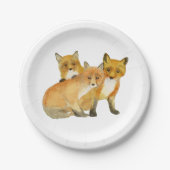 キツネ三連子 ペーパープレート (正面)
