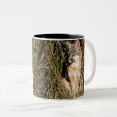 キツネ両面マグカップ ツートーンマグカップ (正面右)