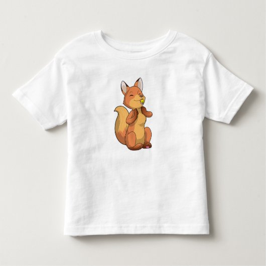 キツネ付棒つきキャンデー トドラーTシャツ (正面)