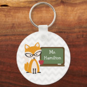 キツネ先生アットシャルボード キーホルダー (正面)