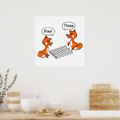 キツネ光の錯覚トリック ポスター (キッチン)