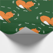 キツネ光沢ラッピング紙、30 x 6 ft ラッピングペーパー (角)