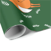 キツネ光沢ラッピング紙、30 x 6 ft ラッピングペーパー (ロールコーナー)