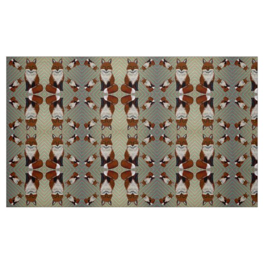 キツネ円 ファブリック (ファットクウォーター)